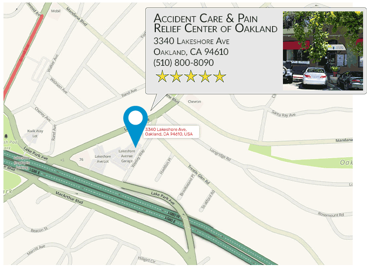 Accident Care & Pain Relief Center of Oakland ubicación en el mapa de google